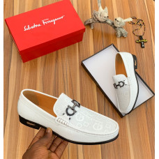 Ferragamo White Loafer