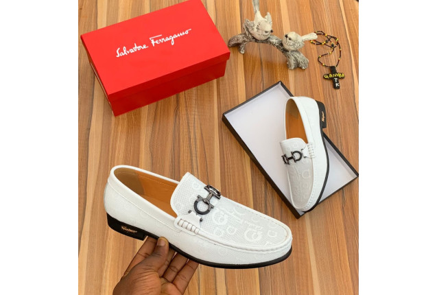 Ferragamo White Loafer