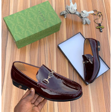 Burgundy Gucci loafer