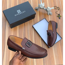 Brown Crocodile-Pattern Loafer