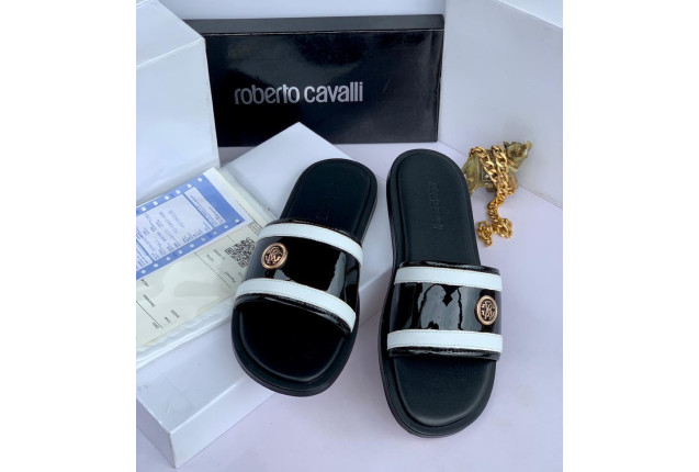 Roberto Cavalli Slide Sandals