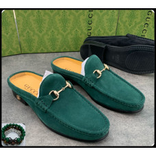 Green Gucci Loafers