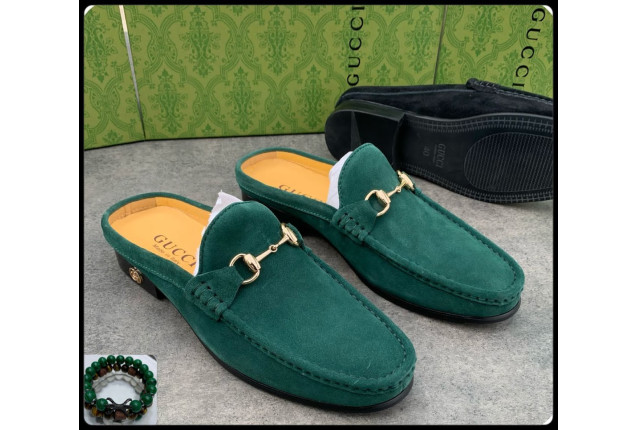 Green Gucci Loafers