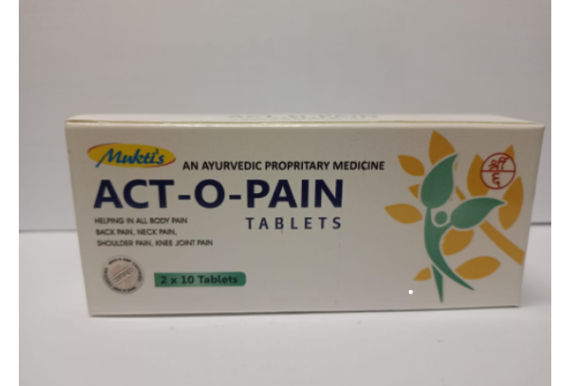 Mukti ACT - O - Pain Tablets - 10 Tablets