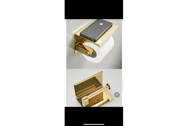 Gold toilet paper holder x 100