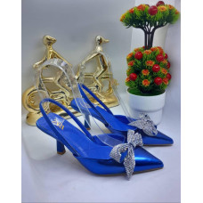 Blue High-heeled Pumps