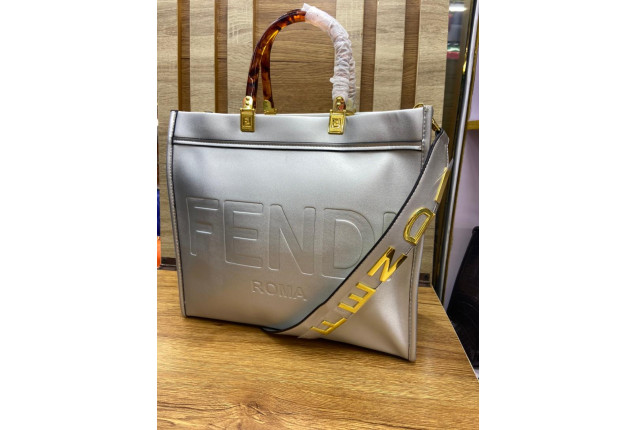 Fendi Roma handbag -silver