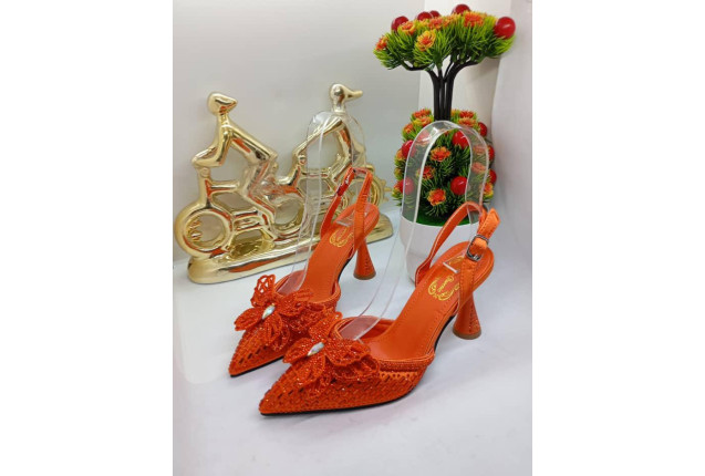 Orange High-heeled Shoes