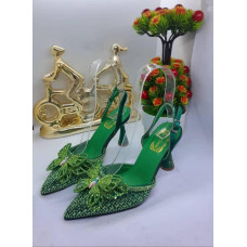 Green High-heeled Shoes