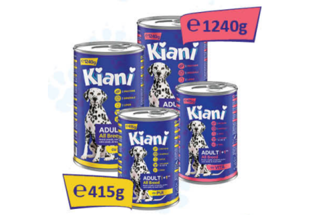 Kiani Adult All Breed (+1 year) Beef Flavored- Canned Food - 415g