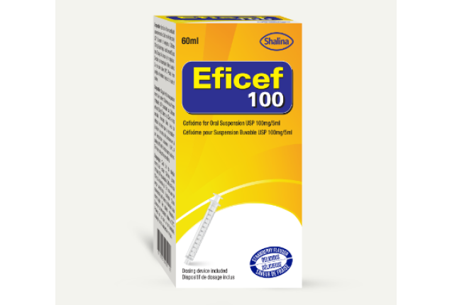 Eficef 100mg/5ml suspension  - per carton X 10