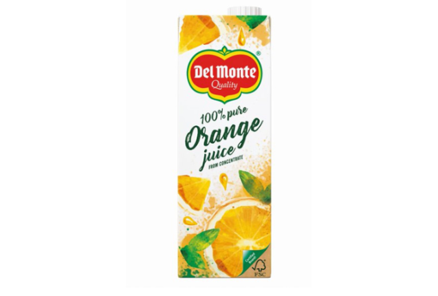 Del Monte Pure Orange Juice - 1lrt x 12