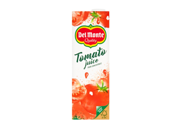 Del Monte Pure Tomato Juice - 1lrt x 12