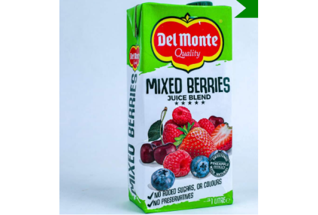 Del Monte Mixed Berry Juice Blend- 1lrt x 12