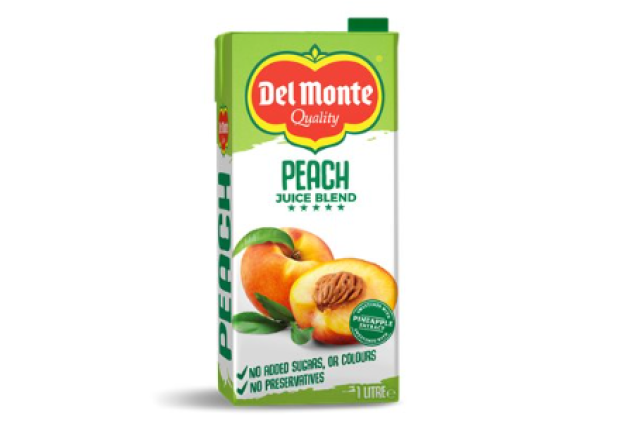 Del Monte Peach Juice Blend - 1lrt x 12