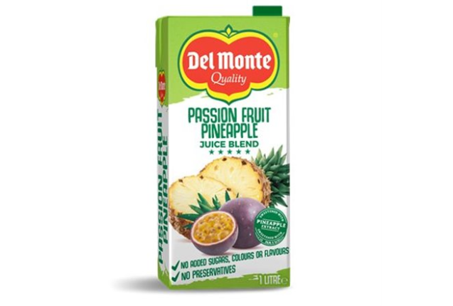 Del Monte passion Fruit Pineapple Juice  Blend - 1lrt x 12