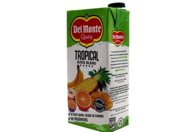 Del Monte Tropical Juice Blend - 1lrt x 12