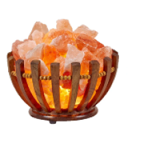 Wooden Basket salt lamps Size 6"