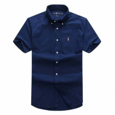 Ralph navy blue short-sleeve button-up shirt