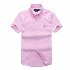 Ralph light pink short-sleeved button-up shirt