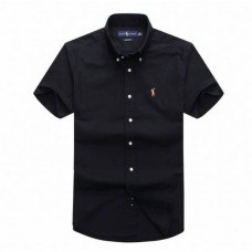 Ralph black short-sleeve button-up shirt