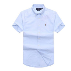 #Ralph light blue short-sleeved button-up shirt