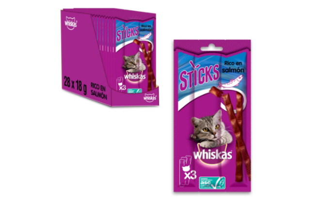 Whiskas Sticks Salmon 18G