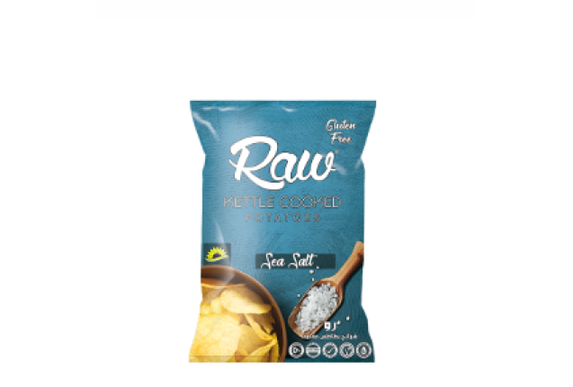 Sea Salt Raw Kettle Cooked Potatoes Chips - 58g x 8