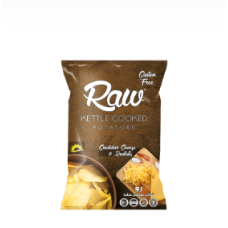 Cheddar Cheese & Shattots Raw Kettle Cooked Potatoes Chips - 100g x 8