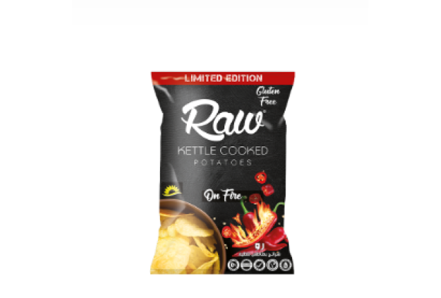 On Fire Raw Kettle Cooked Potatoes Chips - 30g x 12