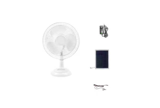 12"Portable DC Fan, Solar Rechargeable DC Fans - Model LST-B12B