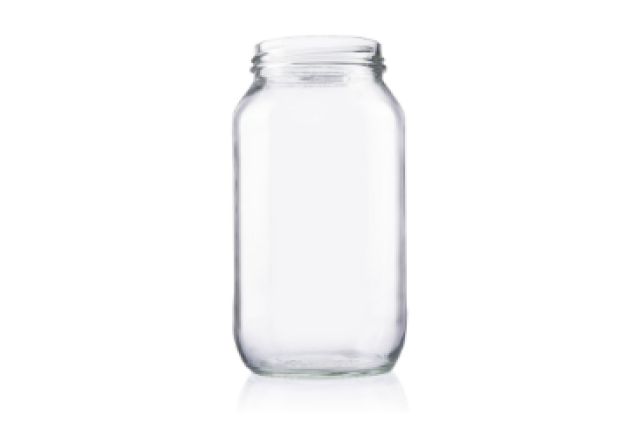 Flint Glass  Round Jar - 665ml