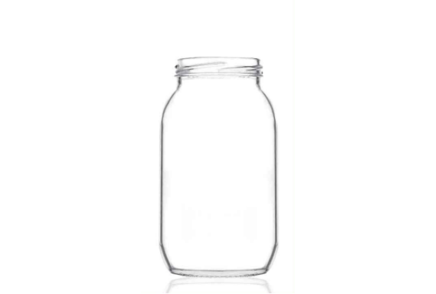 Flint Glass  Round Jar - 665ml