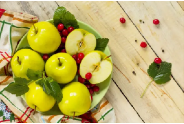 Fresh Yellow Apple Fruits