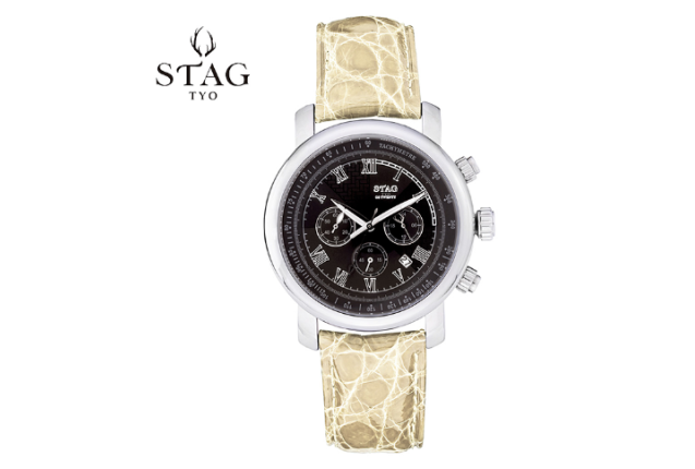 STAG Watch OS TWENTY Chronograph Croc Leather STG010S4 Men - Model STG010S4