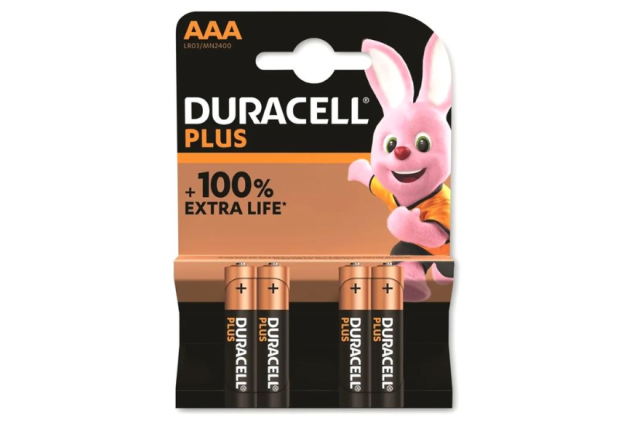 Duracell Plus AAA 4's LR031 x 10