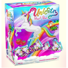 Unicorn Pearl Strawberry Flavoured Bubble Gum SINGLE FLOW PACK- 3.5g x 6