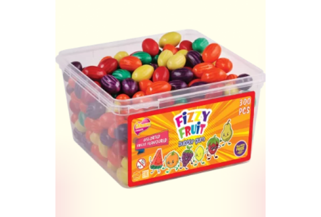 Gassy Fruit Tutti Frutti Flavoured Fruit Mix Bubble Gum - 150pcs/bucket -5g x 6