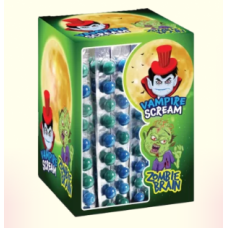 ZOMBI BRAIN GREEN APPLE BLISTER GUM 12 x