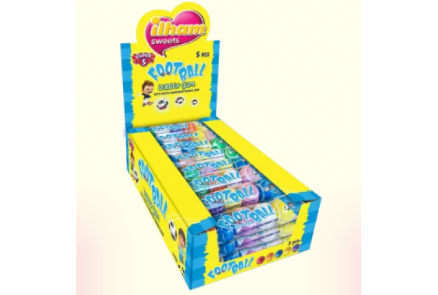 SUPER 5 FOOTBALL FLOW PACK BUBBLE GUM - 23G x 12