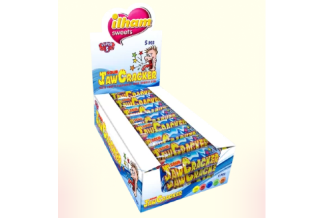 SUPER 5 JAW CRACKER SINGLE FLOW PACK BUBBLE GUM - 23G x 12