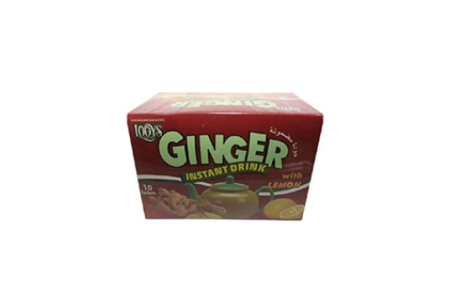 Looys Instant Ginger Drink with Honey & Lemon – 10 Sachets – Caffeine-Free, Antioxidant-Rich, Digest
