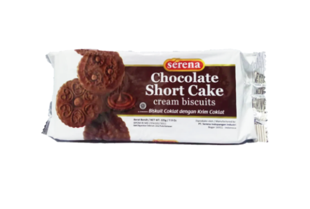 Serena Shortcake Cream Biscuits 225g – Cream-Filled Crunchy Cookies