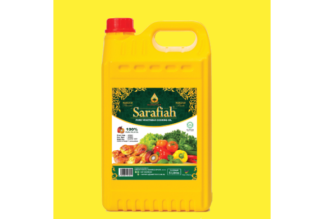 Sarafiah Vegetable Cooking Oil – 100% Pure, Cholesterol-Free, Multi-Use Edible Oil - 5L