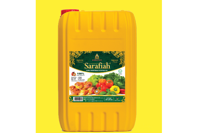 Sarafiah Vegetable Cooking Oil – 100% Pure, Cholesterol-Free, Multi-Use Edible Oil - 20L