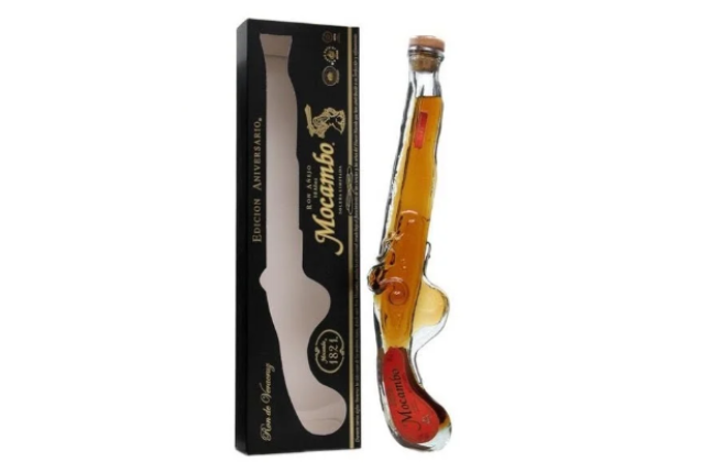 Ron Mocambo 10-Year Añejo Rum – Limited Edition Buccaneer Pistol Bottle (200ml, 40% ABV x 12