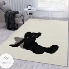 Modern KAWS-Inspired Rug – Minimalist Bl