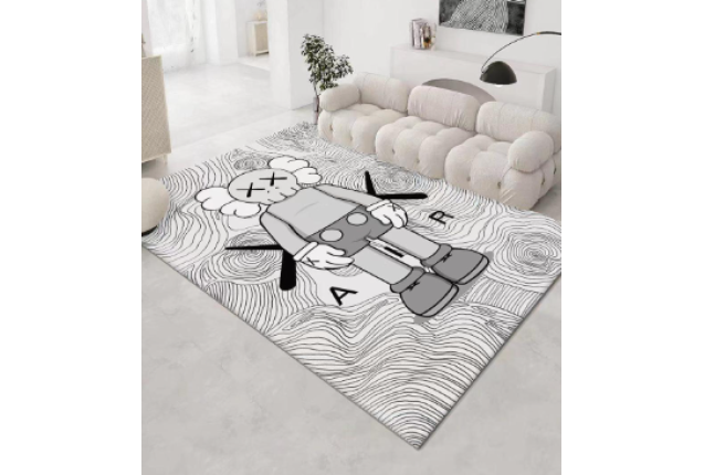KAWS Air Rug – Trendy Cartoon Carpet for Living Room & Bedroom