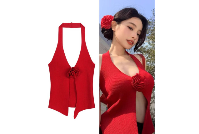 Knitted  Halterneck Top