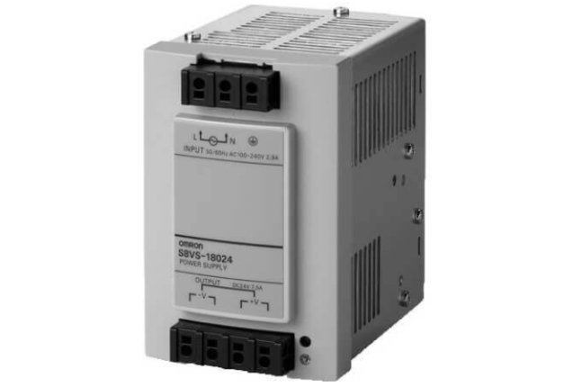 Omron S8VS-18024 DC Power Supply – 180W, 24VDC, 7.5A, DIN Rail Mount